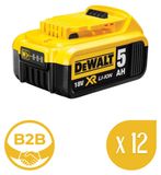 DeWALT Verpakking met 12 DeWALT DCB184P12 batterijen (18V - 5,0 Ah)