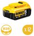 DeWALT Verpakking met 12 DeWALT DCB184P12 batterijen (18V - 5,0 Ah)