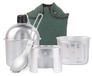 Ensemble de cuisine de camping en aluminium avec gourde et réchaud à bois