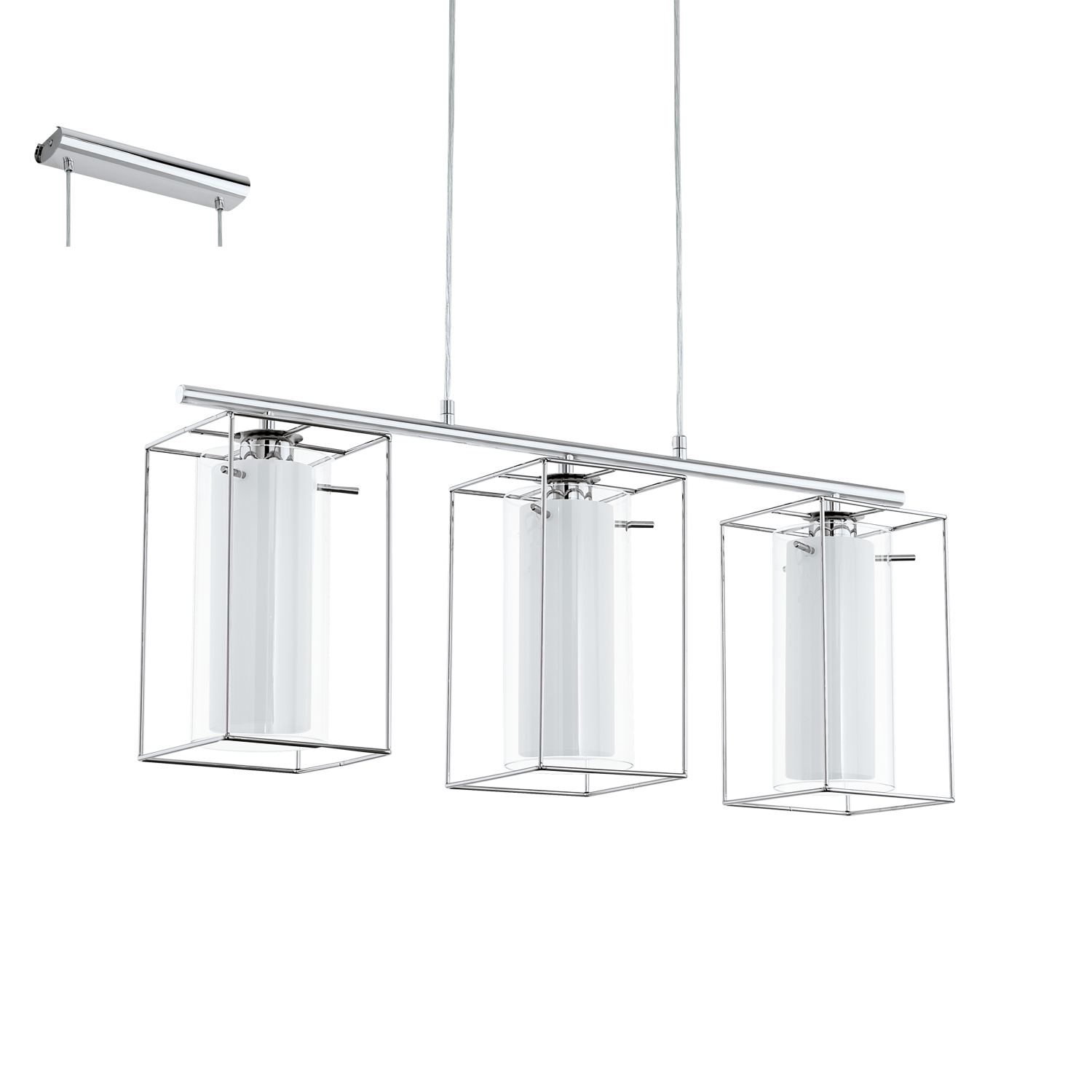 EGLO LONCINO 1 Plafondlamp - 74,5 cm - Glas, Staal