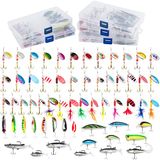 Dr.Fish 60 stuks kunstaas voor forel baars haai spinner snoek van zachte kunststof