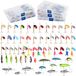 Dr.Fish 60 stuks kunstaas voor forel baars haai spinner snoek van zachte kunststof