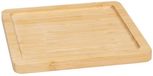 5five Serveerplankje voor hapjes/fingerfood - 20 x 20 cm - bamboe hout - borrelplank - tapasplank