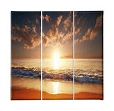 Homemania Muurfoto, 3-delig, natuur en landschappen per woonkamer, kinderkamer, meerkleurig, 69 x 3 x 50 cm, HM203PKNV-256, polyester, hout
