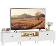 Homcom TV-meubel - Spaanplaat - 200x35x45cm - Wit