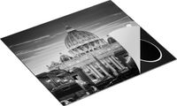 Chefcare Inductie Beschermer Sint Pietersbasiliek in Rome - Zwart Wit - 57,6x51,6 cm