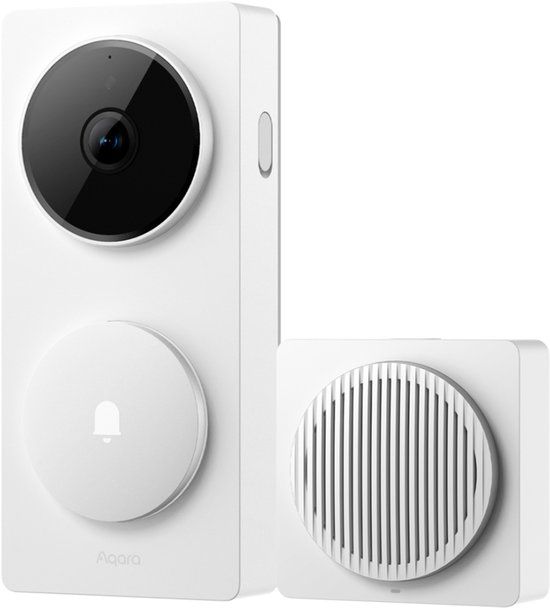 Aqara Doorbell Camera Hub G410 - Wit - 2K Slimme Deurbel - Dual-Band Wi-Fi - Matter & Zigbee Hub - Gezichtsherkenning