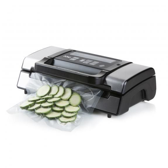 DOMO DO331L Vacuum Sealer - Black/Silver - Touch Control - Includes Vacuum Roll & Container