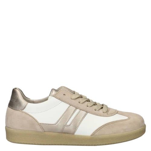 Gabor leren sneakers beige/wit