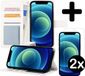 BTH iPhone 12 Mini Book Case - White - Includes Screen Protector