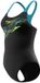 Speedo Medley Logo Medalist 1P Dames Sportbadpak - Zwart/Groen - Maat 38