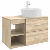 vidaXL Badkamermeubelset 2 st Sonoma eiken bewerkt hout