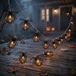 Guirlande lumineuse araignée d'Halloween, 3 mètres, 20 LED, lumière blanc chaud