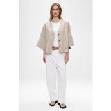 ZENGGI Fine Linen Visc Shirt Jacket Green Khaki Taille: XXL