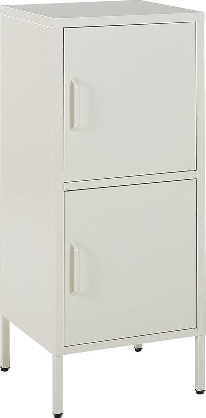 Beliani HURON - Archiefkast - Industrieel - Wit - Staal - 102 cm