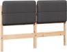 vidaXL - Gestoffeerd hoofdbord - Bruin en Donkergrijs - 160 cm