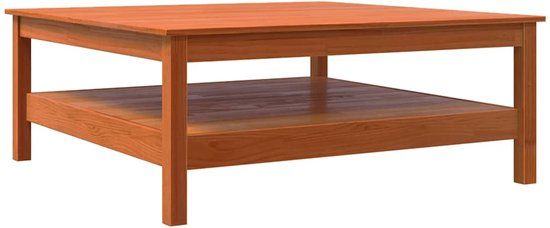 VidaXL Salontafel 100x100x40 cm Massief Grenenhout Wasbruin