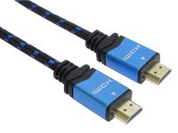 PremiumCord 4K High Speed HDMI 2.0B-kabel, 2 m M/M, 18 Gbps met ethernet, compatibel met video 4K @60Hz UHD 2160p, 3D vergulde aansluitingen, katoenen ommanteling, 2 m