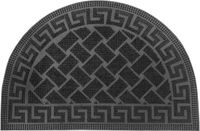 Merkloos Relaxdays Deurmat rubber - 60x40 cm - geometrisch - halfrond - antislip