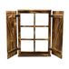 UNUS® Deco raam met luiken raamkozijn wanddecoratie van gevlamd houten