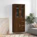 vidaXL Hoge kast bewerkt hout wit 69,5x34x180 cm