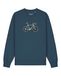 Watapparel Sweatshirt 'Doodle Bike' karamel / petrol / zwart / wit