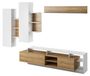 3xE living meuble TV modulaire 260 cm, chêne Grandson/blanc