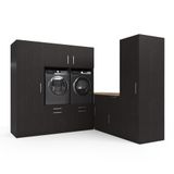 Wasophoogte® Wasmachine Kast Zurich - Wasmachine verhoger - Wasmachine ombouw - 700(D)*2630(B)*2110(H) mm - Zwart