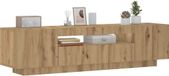 Maison Exclusive - Meuble TV avec éclairage LED, bois de chêne artisanal, 160x35x40 cm