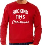 Bellatio Decorations Shoppartners Bv Rocking this Christmas foute Kersttrui - rood - heren - L