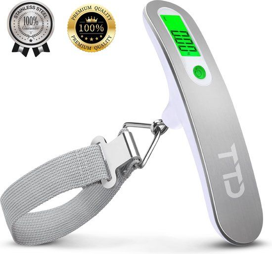 TTD® Kofferweegschaal - 50 kg - Digitaal - Wit