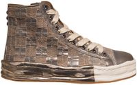 Rebecca Zwave Cross 115 Vrouwen Hoge Sneakers - Zilver