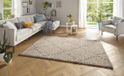 Mint rugs Hoogpolig vloerkleed ruiten Basay - beige/zwart 80x150 cm