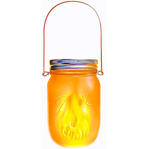 Lumisky Jamy Flame Solar LED Tafellampje - 14cm - Glas