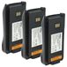 vhbw 3 batteries compatibles avec Harris Momentum HDP100 | HDP150 Radio, talkie-walkie (2500 mAh, 7,4 V, Li-Ion)