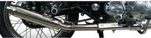 GPR Exhaust Systems Deeptone Inox Slip On Classic/bullet Efi 500 09-16 Cat Silencieux homologué Argent Homologated