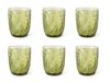 Excelsa Leaf Set 6 glazen water, glas, groen