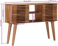vidaXL Handgemaakte Salontafel Teak bruin 100 x 30 x 75 cm