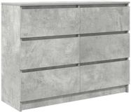 vidaXL Dressoir 100x35x76 cm Betongrijs Spaanplaat