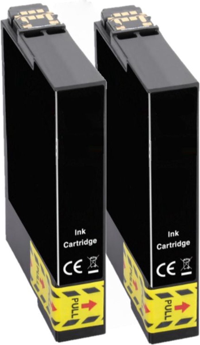 InktDL Compatible inkt cartridges Dualpack Epson 502XL | Geschikt voor 2X Zwart Expression Home XP-5100, XP-5105, XP-5150, XP-5155 Workforce WF-2860DWF, WF-2865DWF, WF-2880DWF