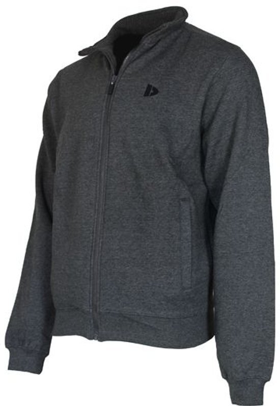 Donnay sweater zonder capuchon - Sporttrui - Heren - Maat M - Donkergrijs gemÃªleerd