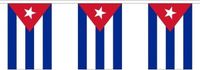 Merkloos / Sans marque Cuba Feest vlaggetjes/vlaggenlijn - 3x - 300 cm - slingers versiering - buiten/binnen - polyester