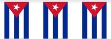 Merkloos / Sans marque Cuba Feest vlaggetjes/vlaggenlijn - 3x - 300 cm - slingers versiering - buiten/binnen - polyester