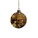 Anna's Collection Led bal glas sterren dia. 10 cm donkerbruin/goud
