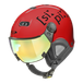 CP Carachillo XS skihelm rood glimmend - helm met spiegel vizier