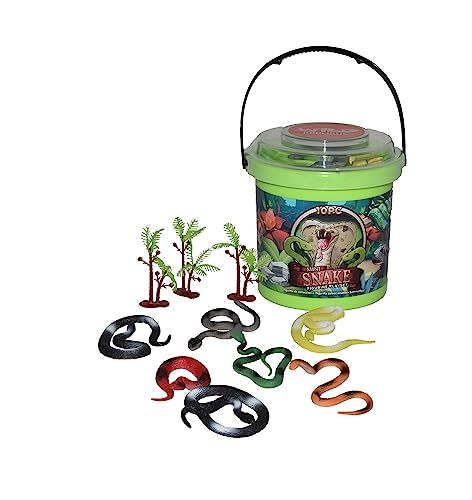 Wild Republic Adventure Bucket Mini - World of Snakes - 10-Piece Figure Set