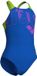 Arena 1-delig meisjes zwempak V Back blauw china/artic lime 8 jaar