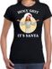 Bellatio Decorations Shoppartners Bv Holy shit its Santa fout Kerstshirt / Kerst t-shirt zwart voor dames - Kerstkleding / Christmas outfit XL