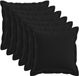 vidaXL - Housse de coussin - 6 pièces - BOIS - Noir - 50 x 50 cm - Imitation lin