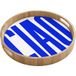 Plateau de service Ciao - Lettres capitales - Bleu - Minimaliste 40x40 cm